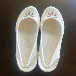 Croc White ballet flats